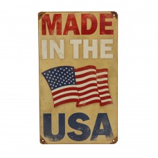 Made In The USA Metal Bar Sign   